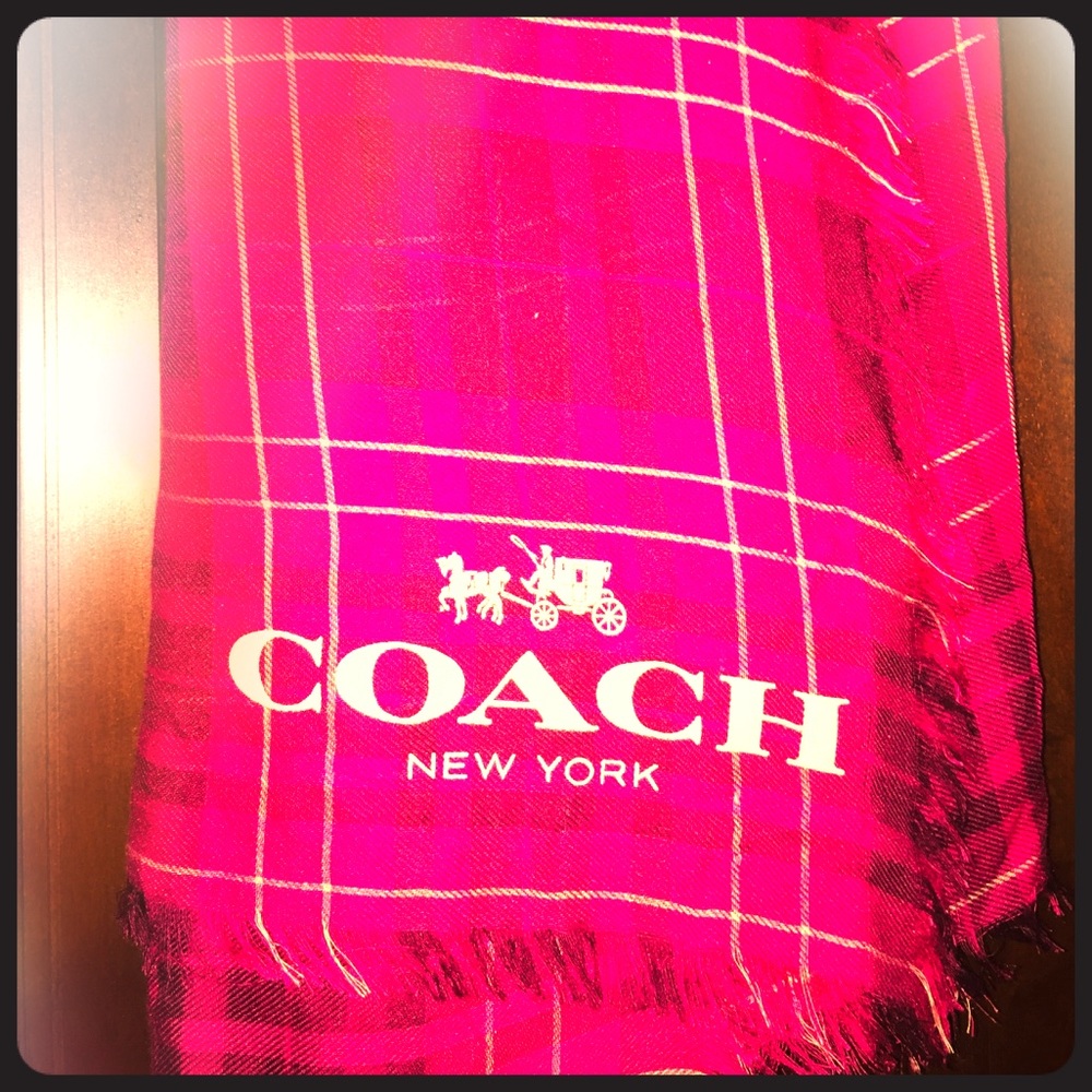 Coach Plaid Blanket Scarf